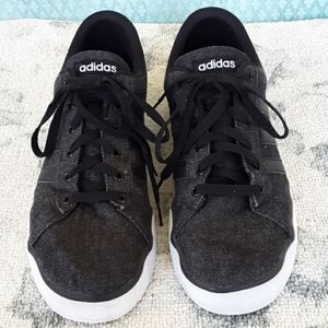 Adidas Lace-up Black Denim Sneakers